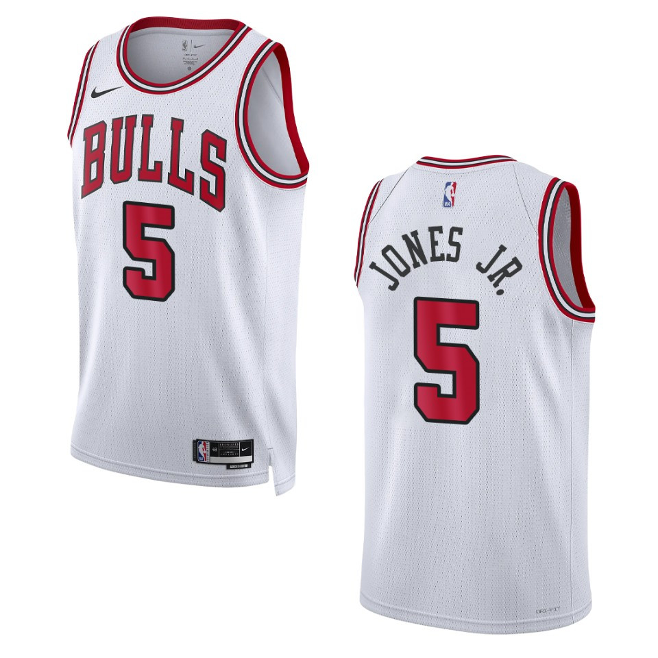 2022-23 Association Edition Chicago Bulls Derrick Jones Jr. White Swingman Jersey