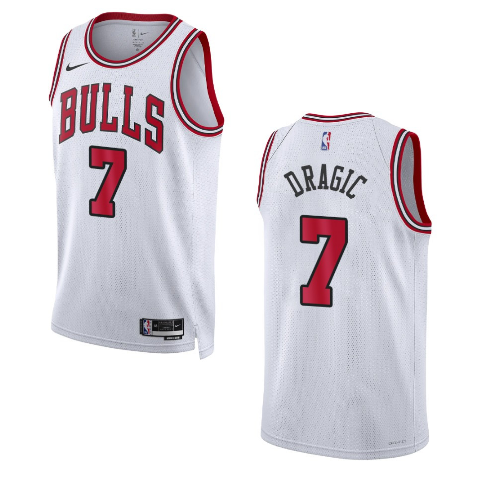 2022-23 Association Edition Chicago Bulls Goran Dragic White Swingman Jersey