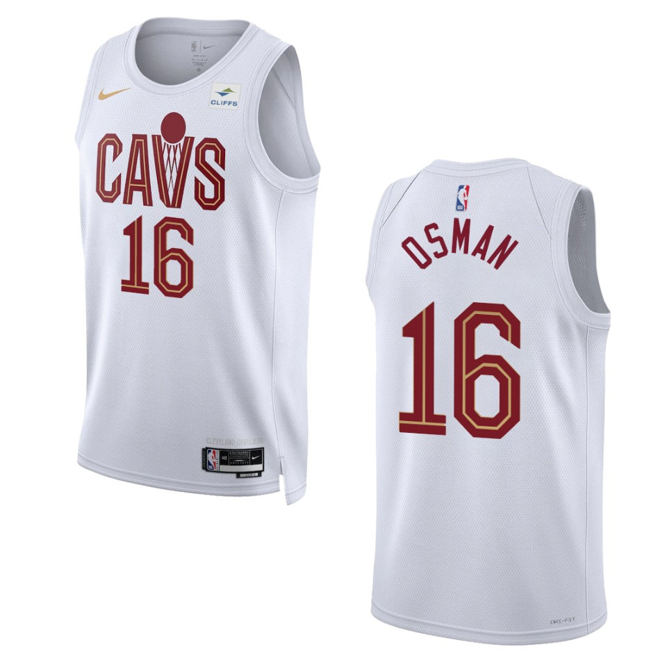2022-23 Association Edition Cleveland Cavaliers Cedi Osman White Swingman Jersey