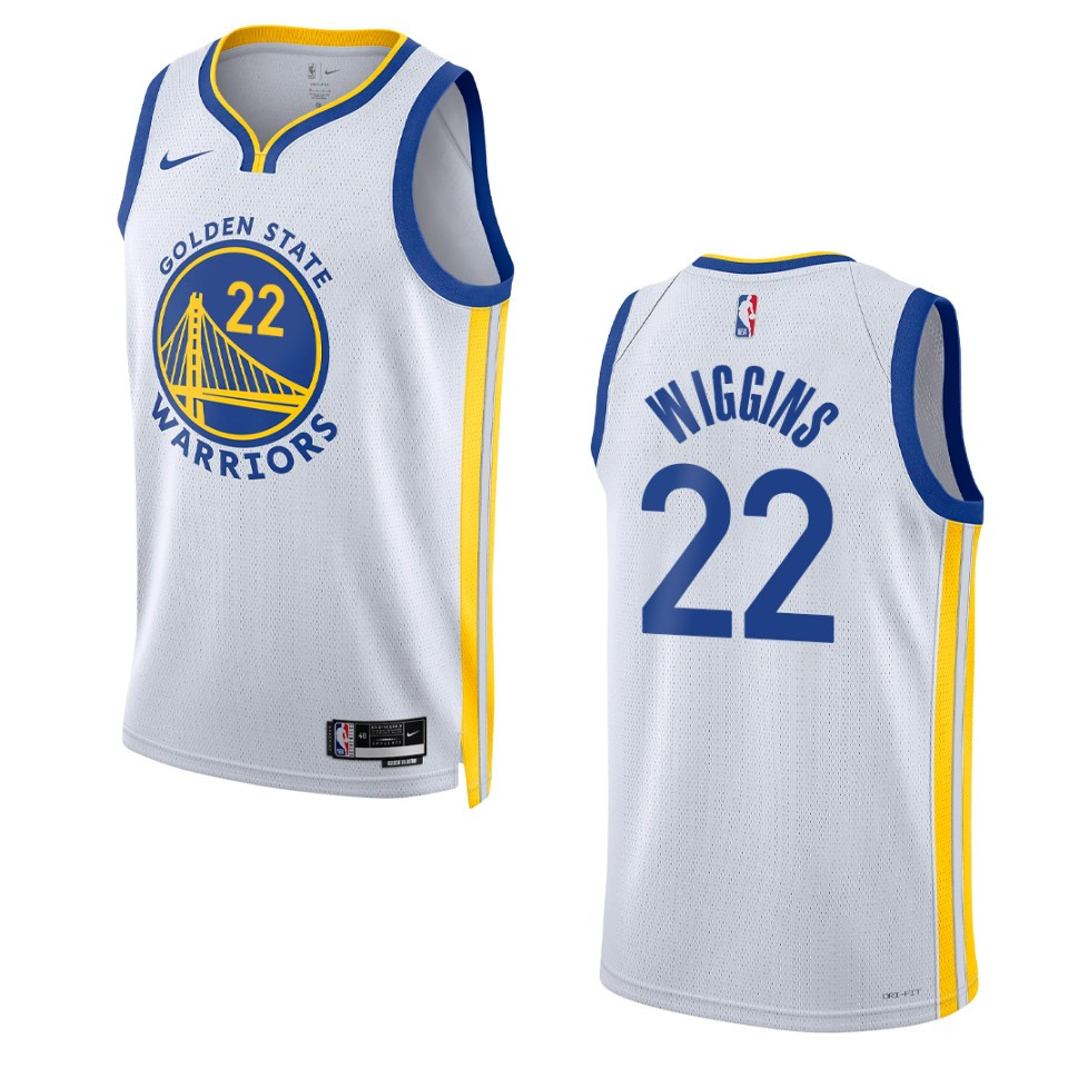 2022-23 Association Edition Golden State Warriors Andrew Wiggins White Swingman Jersey