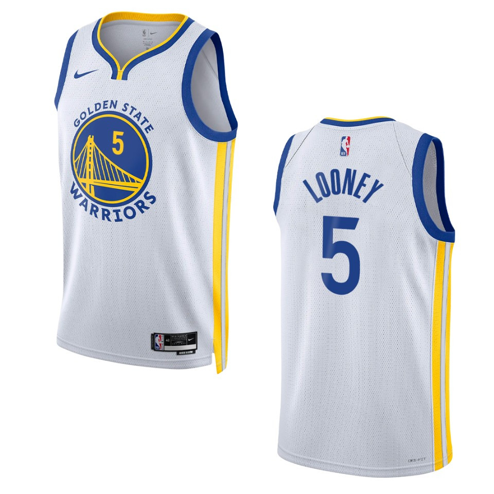 2022-23 Association Edition Golden State Warriors Kevon Looney White Swingman Jersey