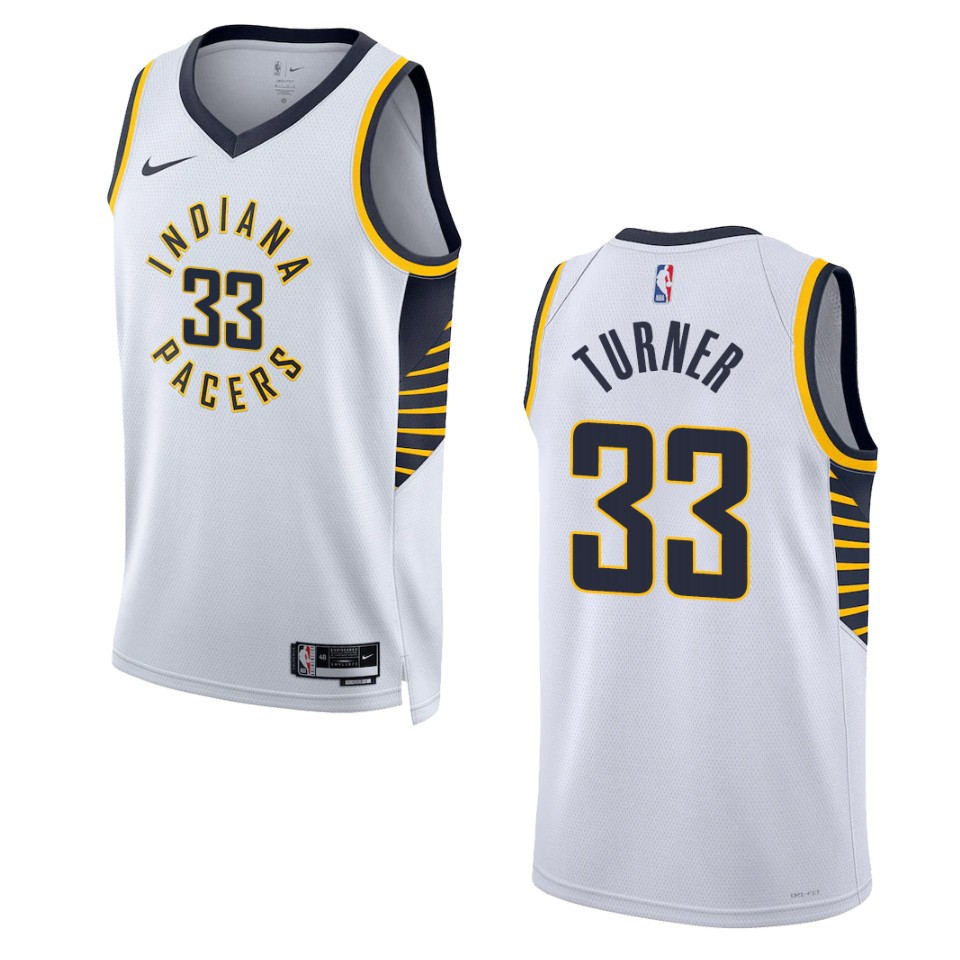 2022-23 Association Edition Indiana Pacers Myles Turner White Swingman Jersey