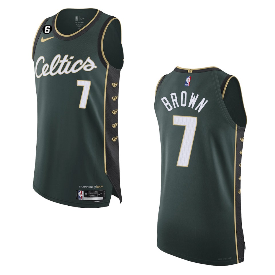 2022-23 City Edition Boston Celtics Jaylen Brown Green Jersey