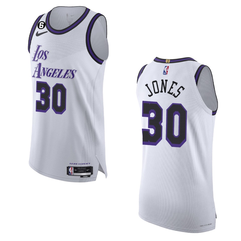 2022-23 City Edition Los Angeles Lakers Damian Jones White Jersey