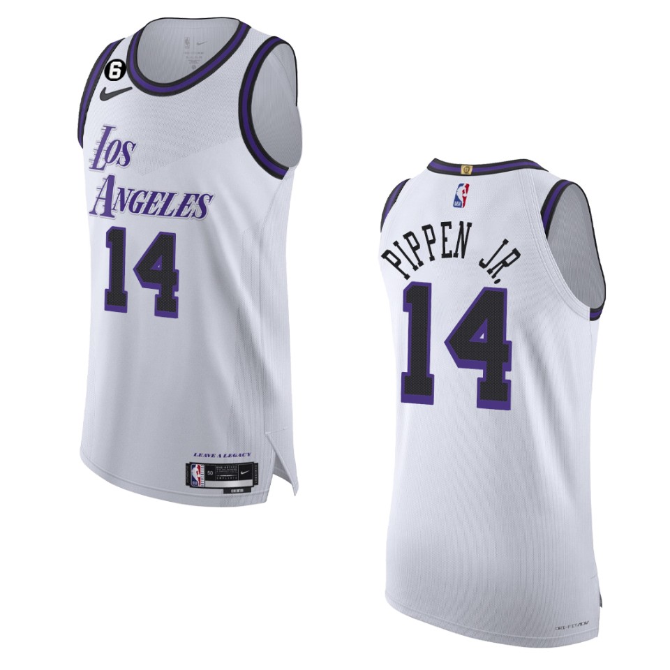 2022-23 City Edition Los Angeles Lakers Scotty Pippen Jr. White Jersey