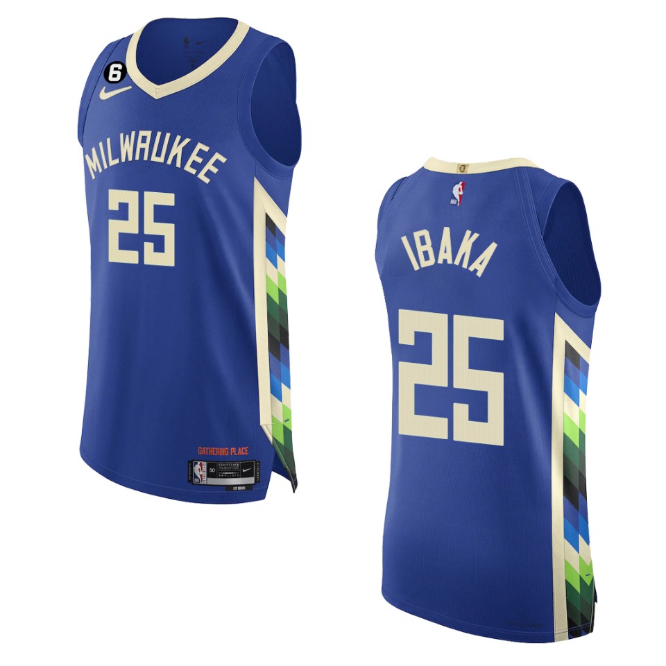 2022-23 City Edition Milwaukee Bucks Serge Ibaka Royal Jersey