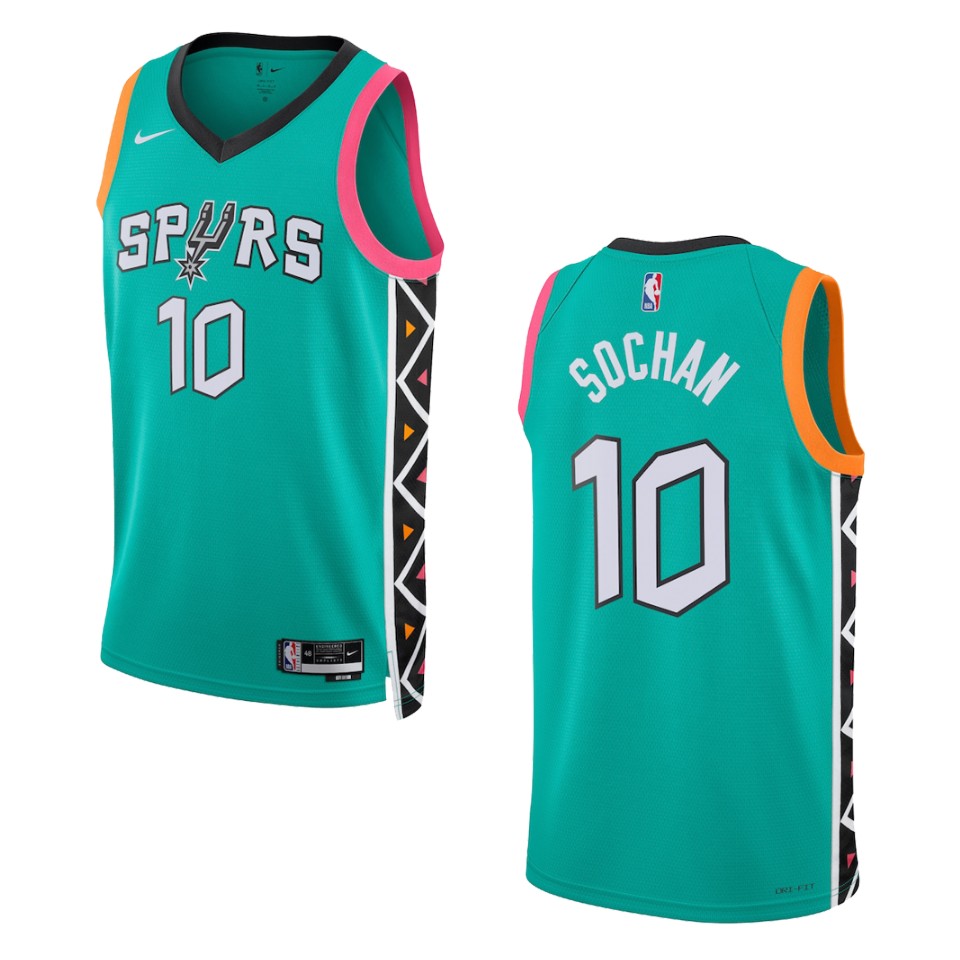 2022-23 City Edition San Antonio Spurs Jeremy Sochan Turquoise Swingman Jersey