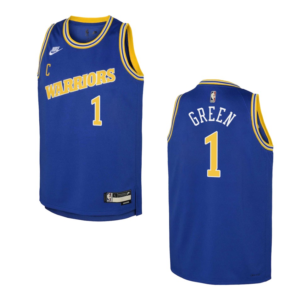 2022-23 Golden State Warriors Youth Classic Edition Jamychal Green Blue Jersey