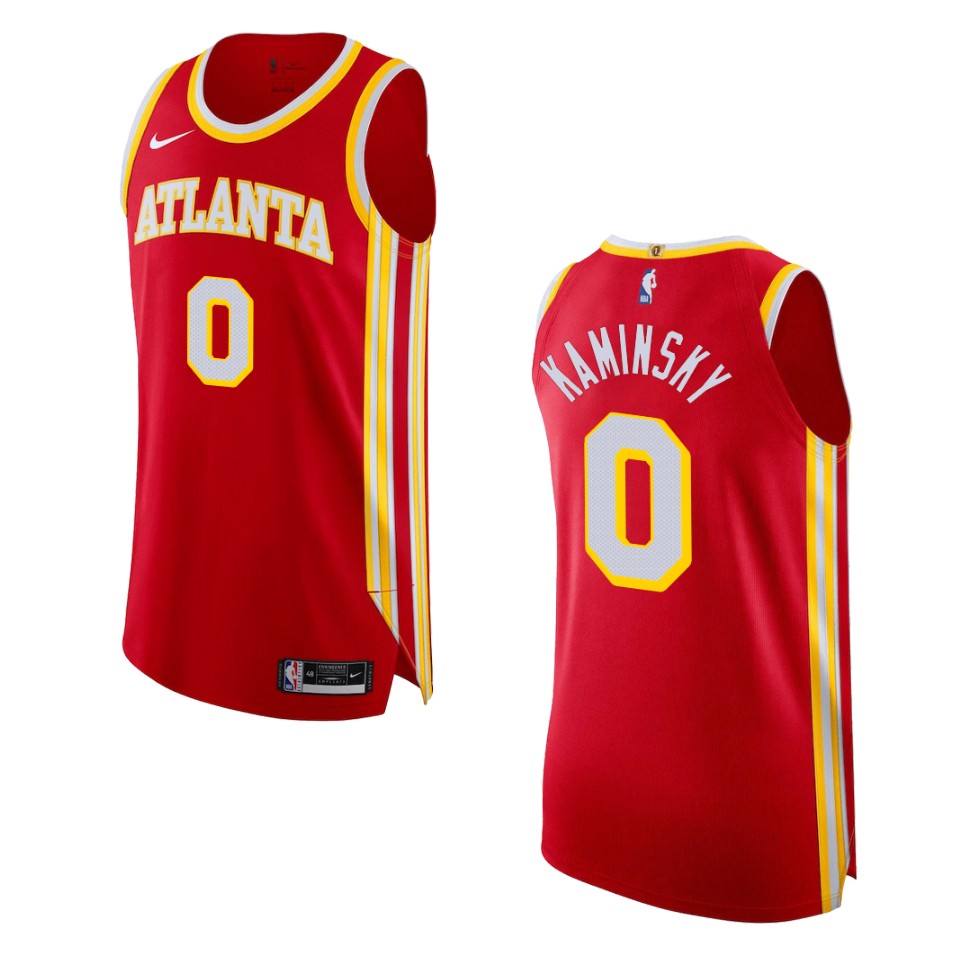 2022-23 Icon Edition Atlanta Hawks Frank Kaminsky Red Jersey