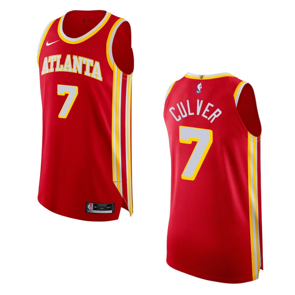 2022-23 Icon Edition Atlanta Hawks Jarrett Culver Red Jersey