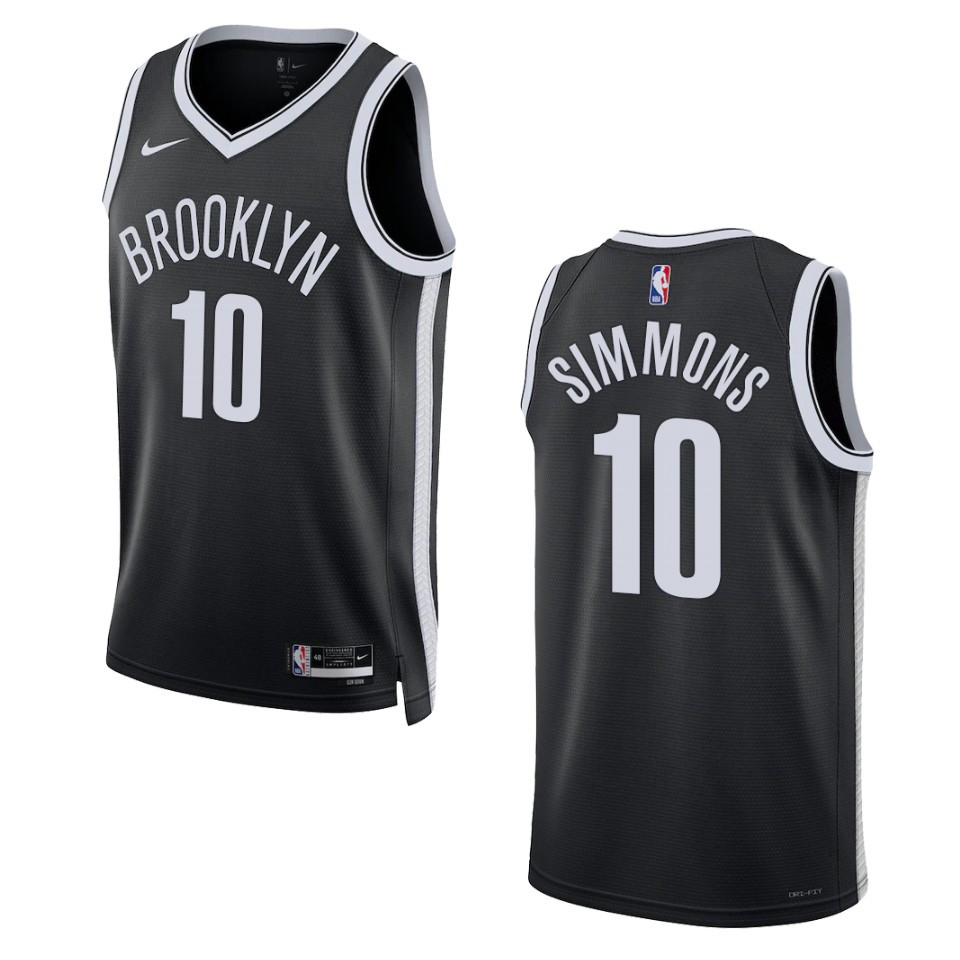 2022-23 Icon Edition Brooklyn Nets Ben Simmons Black Swingman Jersey
