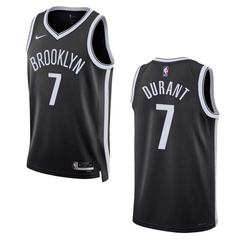 2022-23 Icon Edition Brooklyn Nets Kevin Durant Black Swingman Jersey