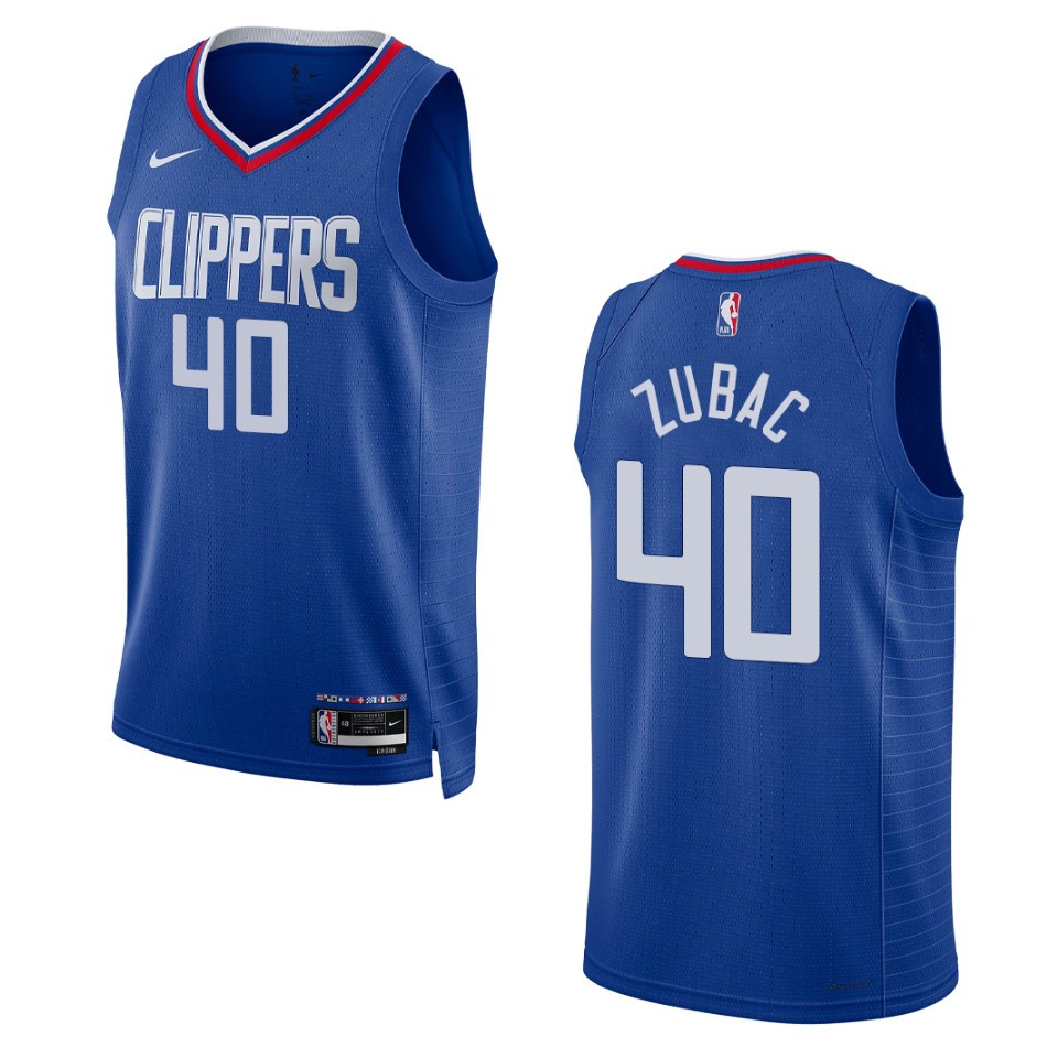 2022-23 Icon Edition Los Angeles Clippers Ivica Zubac Royal Swingman Jersey