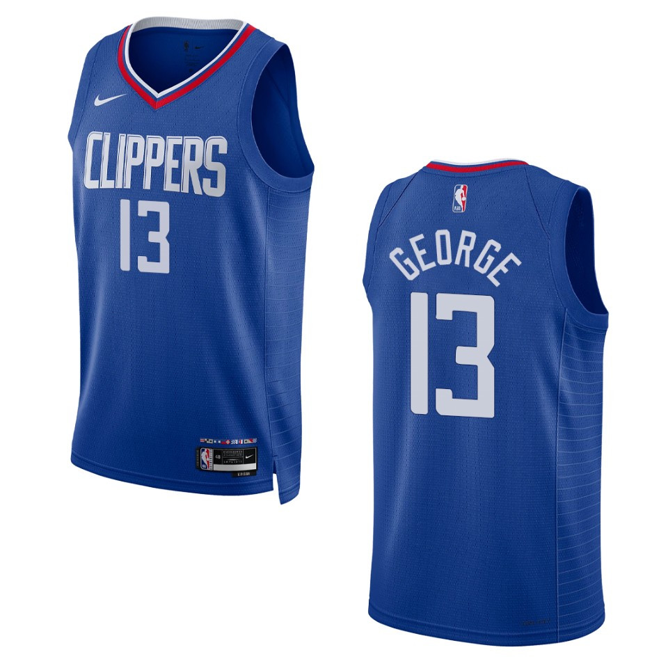 2022-23 Icon Edition Los Angeles Clippers Paul George Royal Swingman Jersey