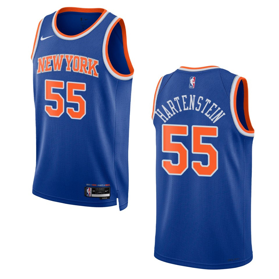 2022-23 Icon Edition New York Knicks Isaiah Hartenstein Royal Swingman Jersey