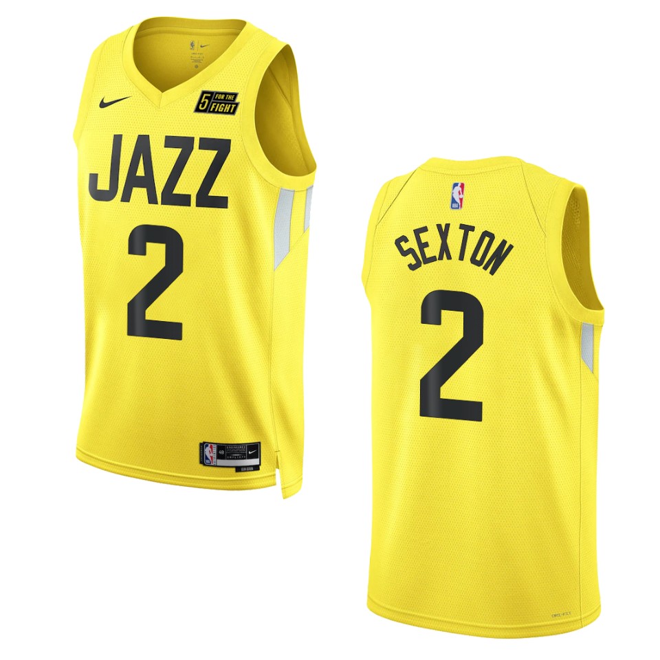 2022-23 Icon Utah Jazz Collin Sexton Gold Swingman Jersey