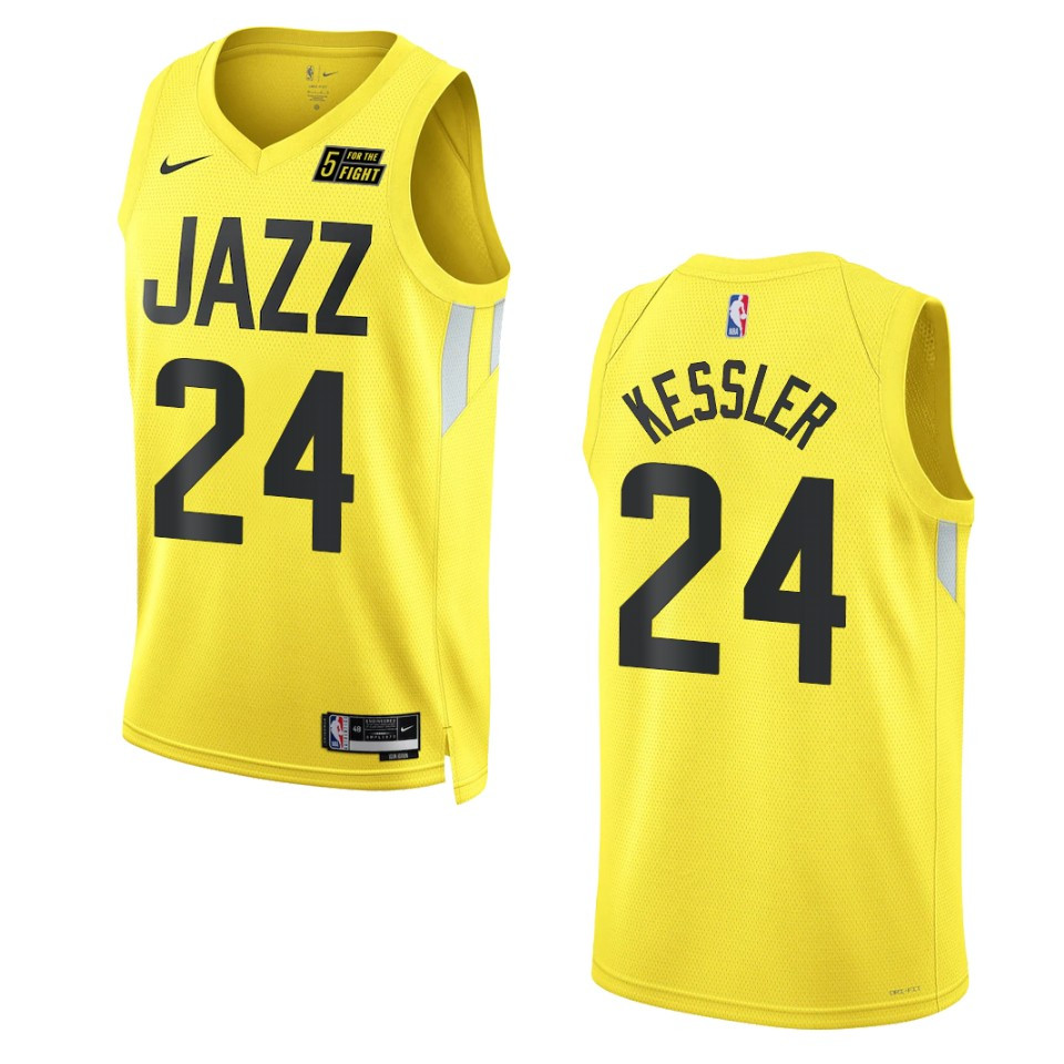 2022-23 Icon Utah Jazz Walker Kessler Gold Swingman Jersey