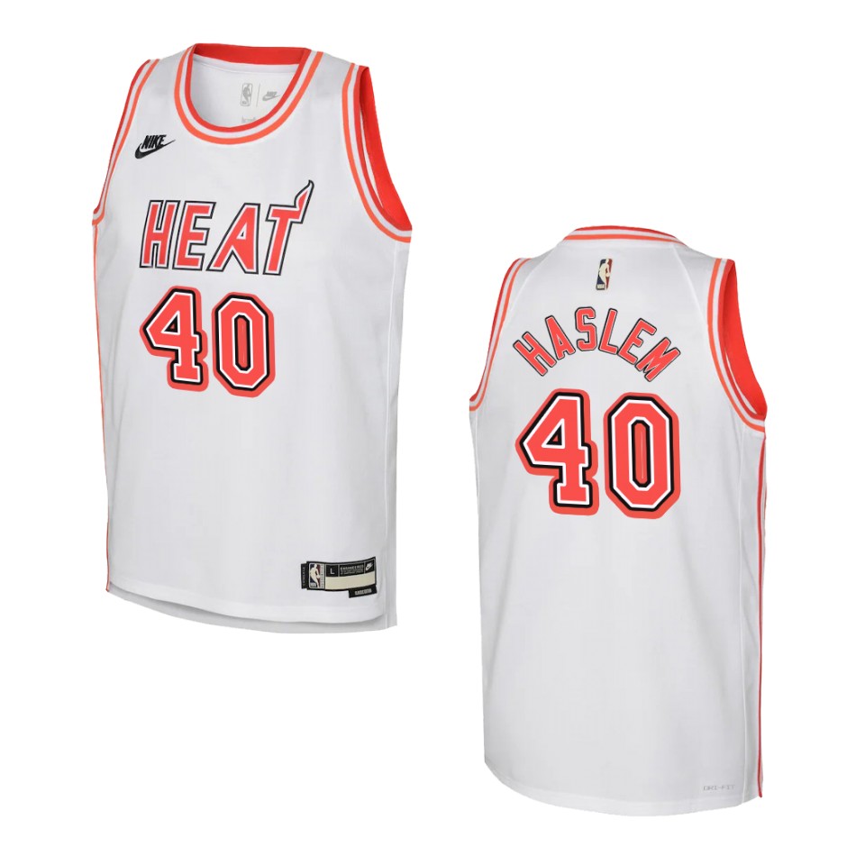 2022-23 Miami Heat Youth Classic Edition Udonis Haslem White Jersey