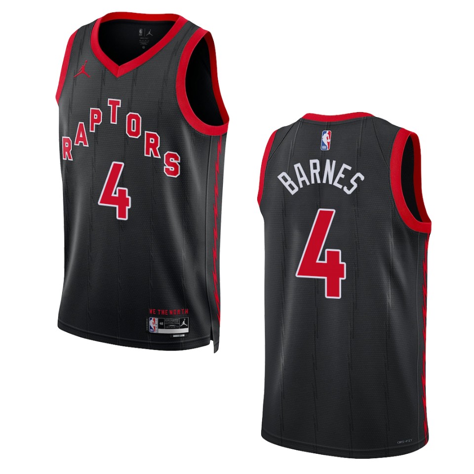 2022-23 Statement Edition Toronto Raptors Scottie Barnes Black Swingman Jersey