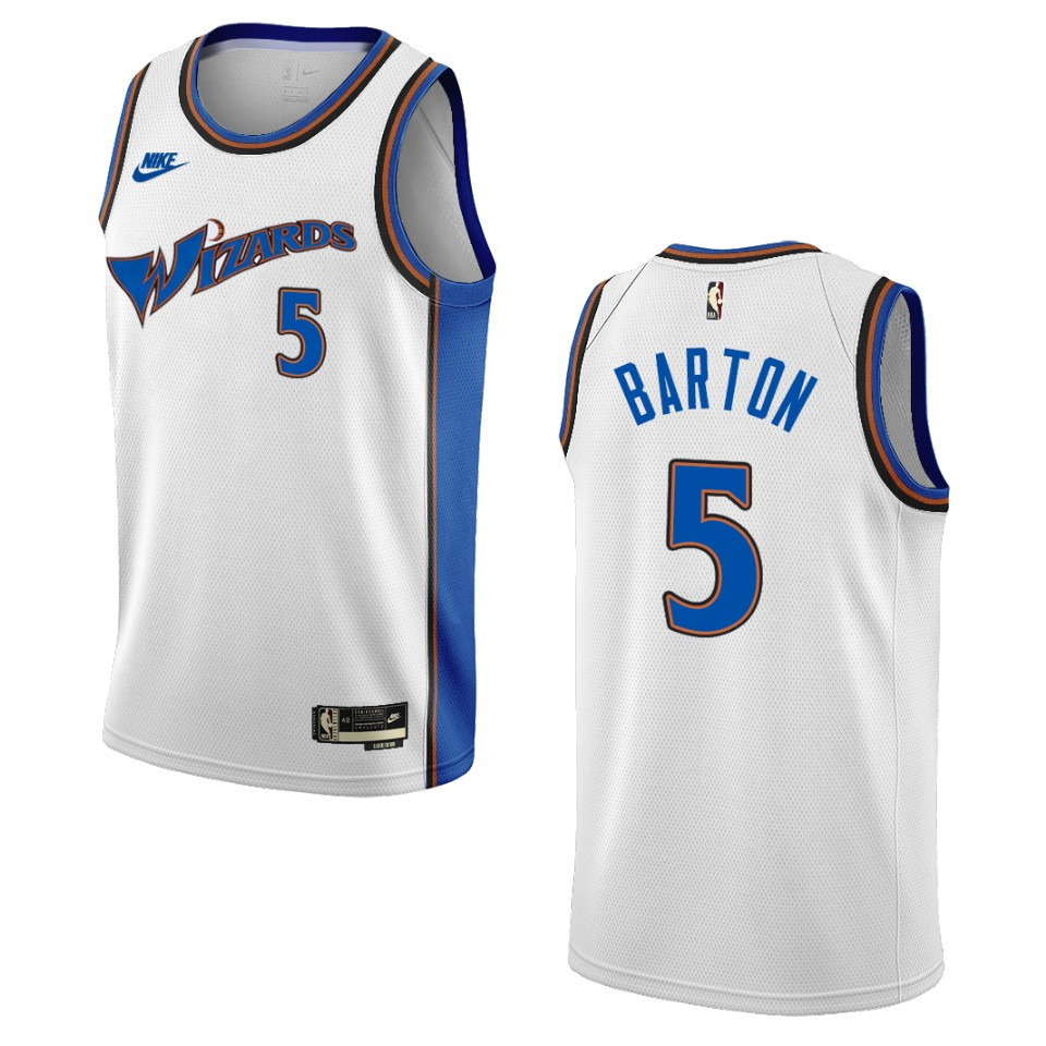 2022-23 Washington Wizards Will Barton Classic Edition Swingman White Jersey