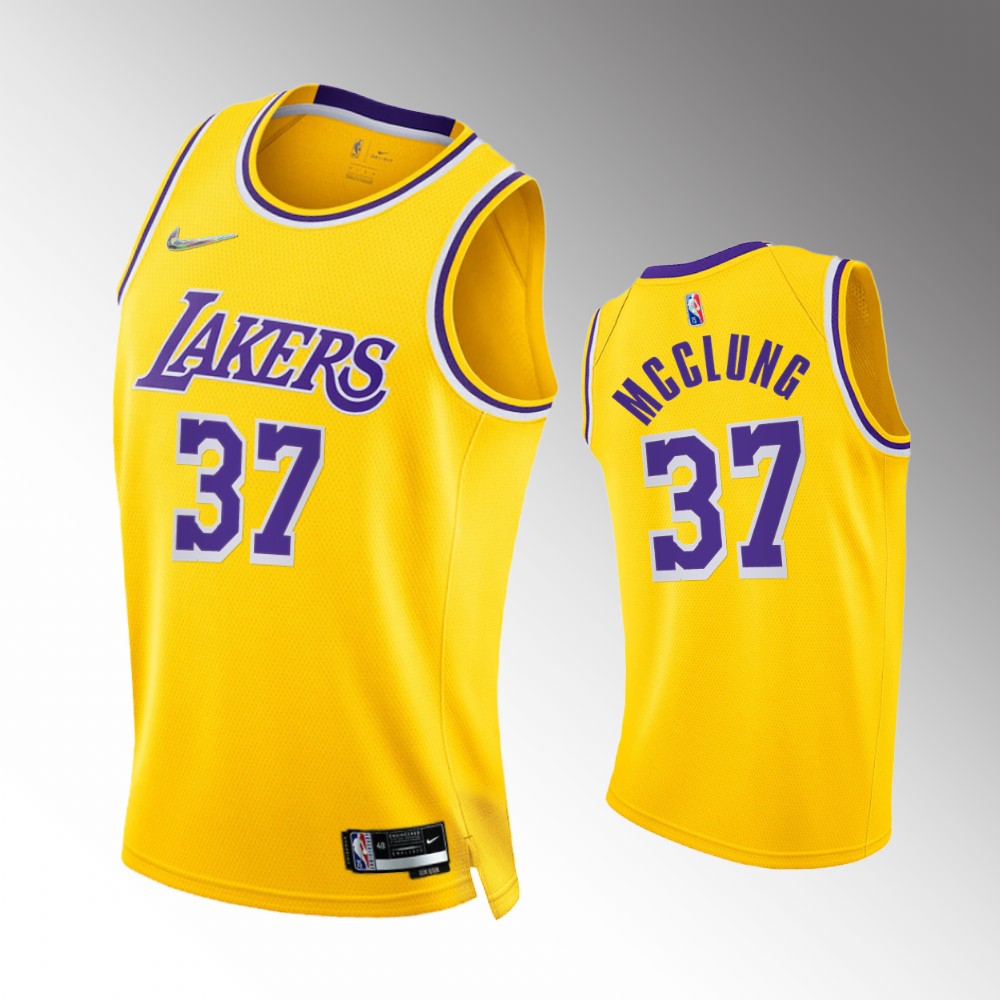 #37 Mac Mcclung Lakers Mcclung 2021-22 75th Diamond Anniversary Icon Edition Jersey