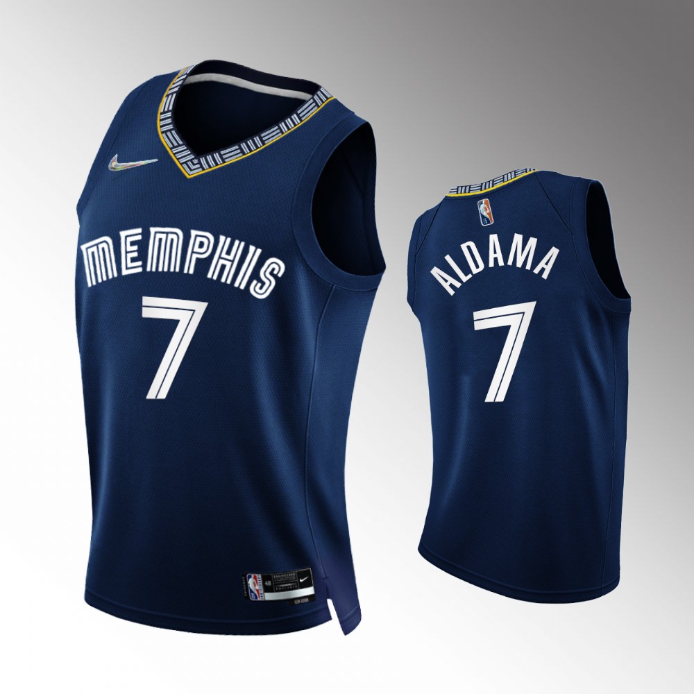 #7 Santi Aldama Grizzlies Navy 2021-22 75th Diamond Anniversary City Edition Jersey