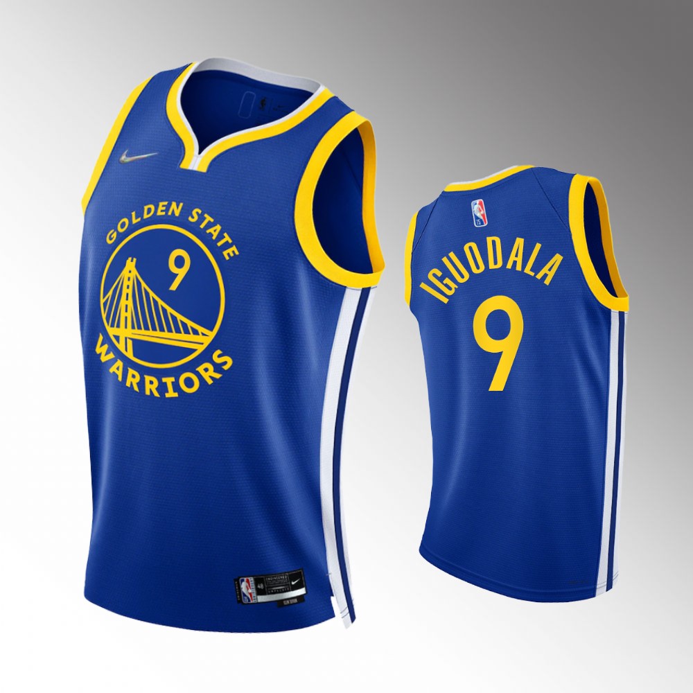 #9 Andre Iguodala Warriors Royal 2021-22 75th Diamond Anniversary Icon Edition Jersey