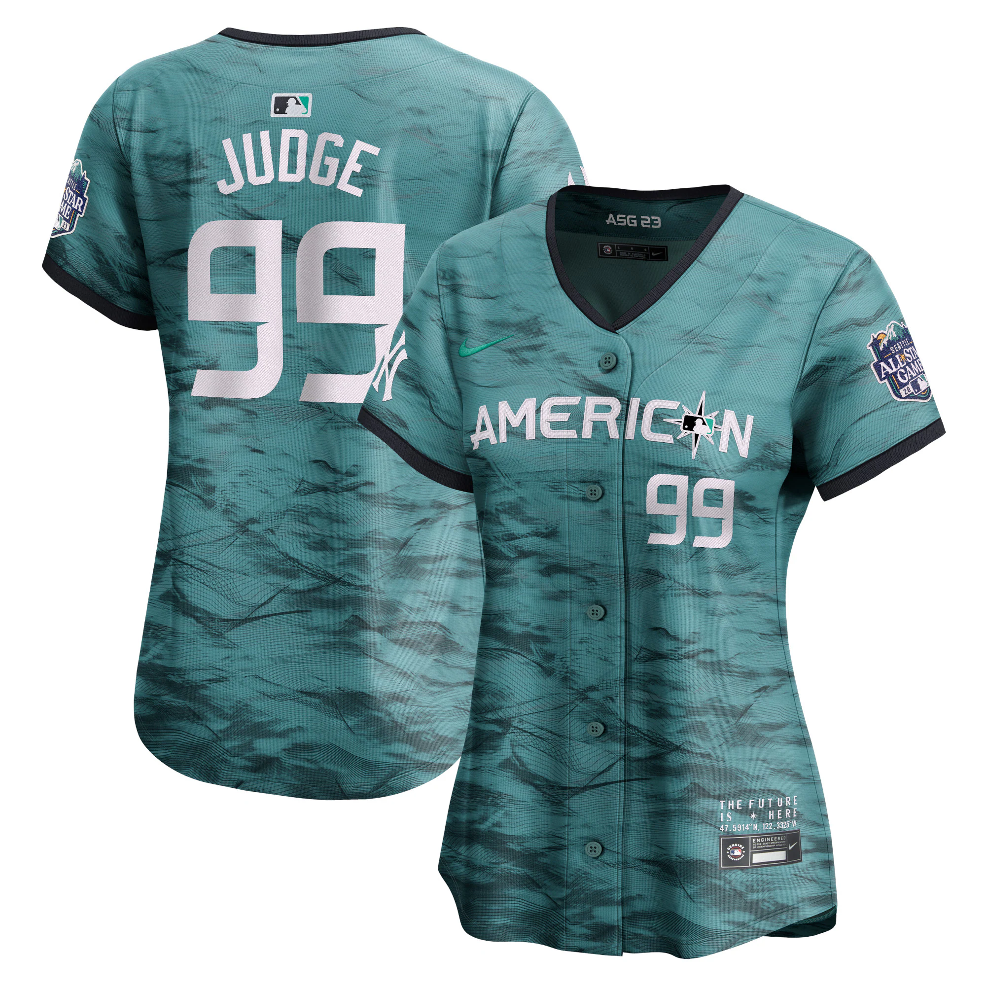 Aaron Judge American League Women's 2023 All-star Game Limited Player Jersey - Teal