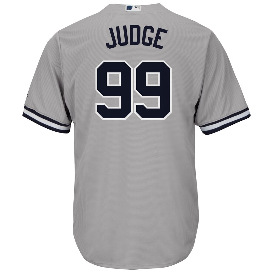 Aaron Judge New York Yankees Majestic Big And Tall Cool Base Player Jersey – Gray