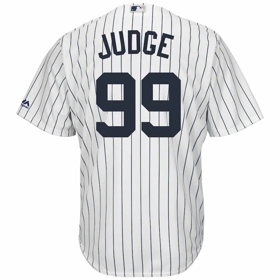 Aaron Judge New York Yankees Majestic Big And Tall Cool Base Player Jersey – White