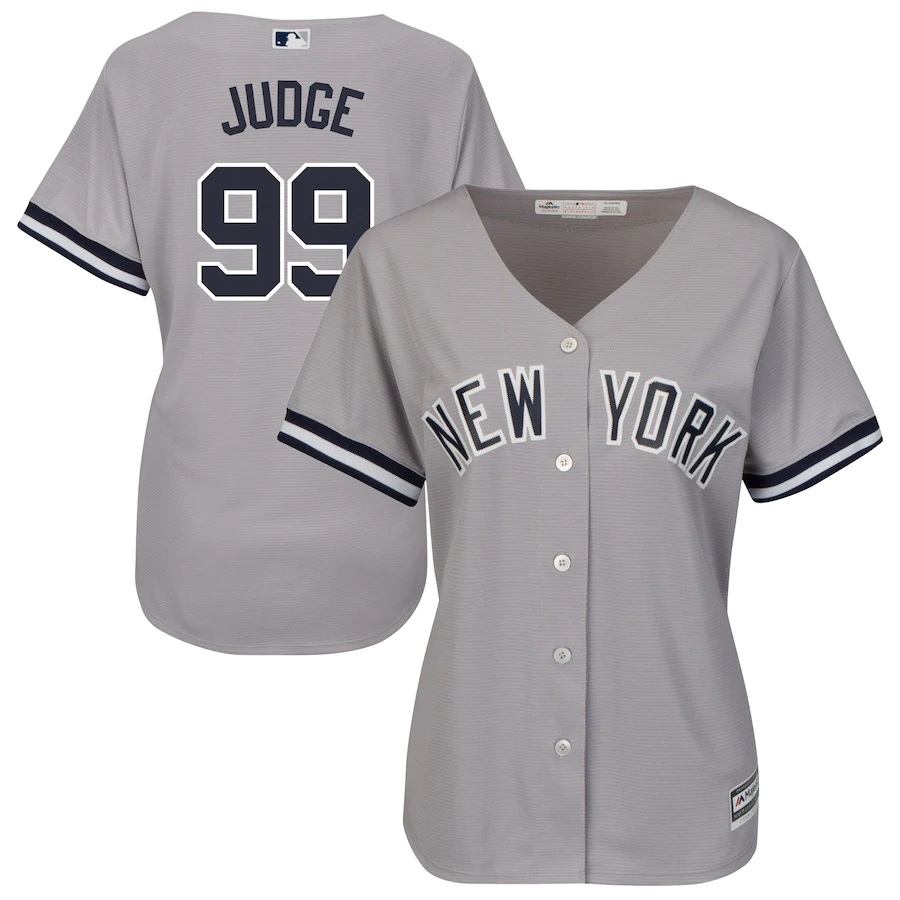 Aaron Judge New York Yankees Majestic Women's Road Cool Base Player Jersey - Gray