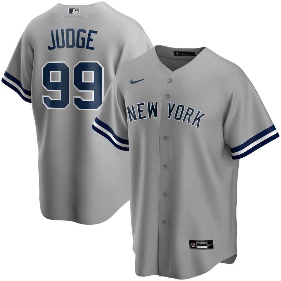 Aaron Judge New York Yankees Road 2020 Player Name Jersey Gray