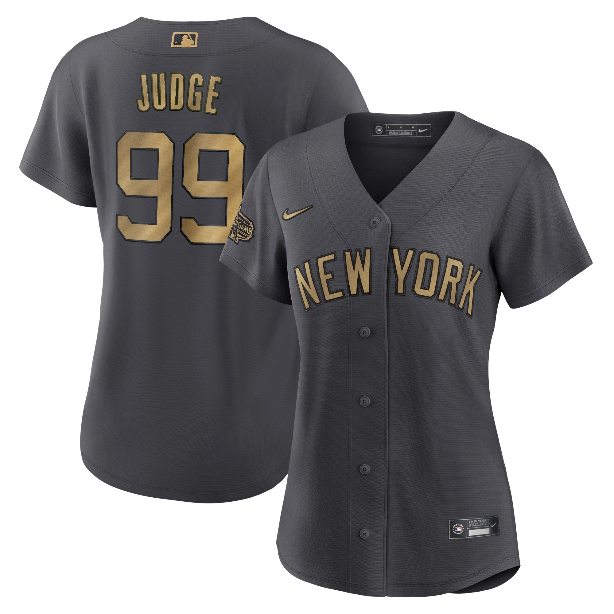 Aaron Judge New York Yankees Women's 2022 All-star Game Player Jersey - Charcoal