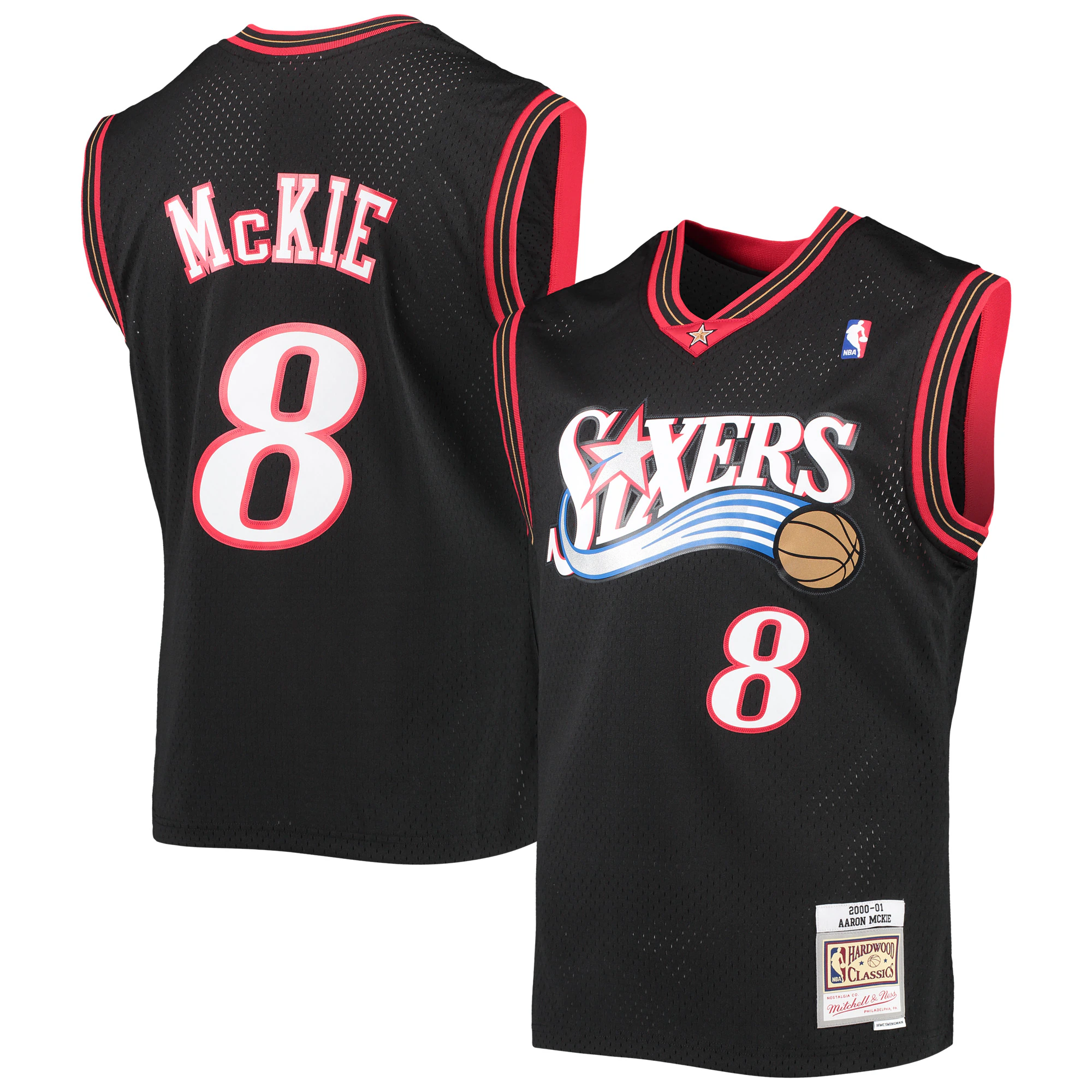 Aaron Mckie Philadelphia 76ers 2000-01 Hardwood Classics Swingman Jersey - Black
