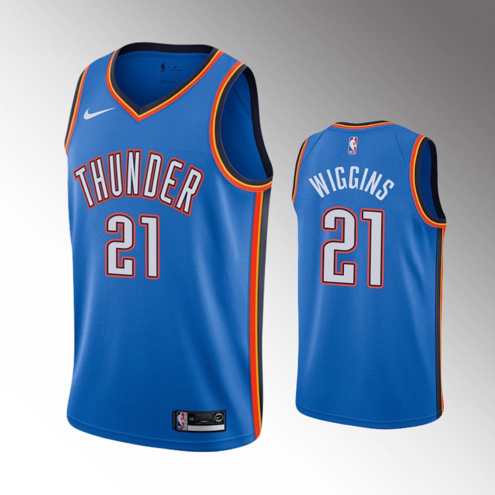 Aaron Wiggins Oklahoma City Thunder 2021 Icon Edition Blue Jersey