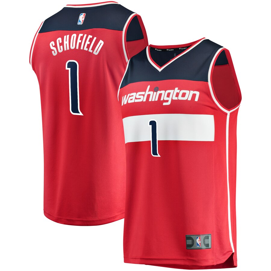 Admiral Schofield Washington Wizards Fast Break Jersey Red - Icon Edition