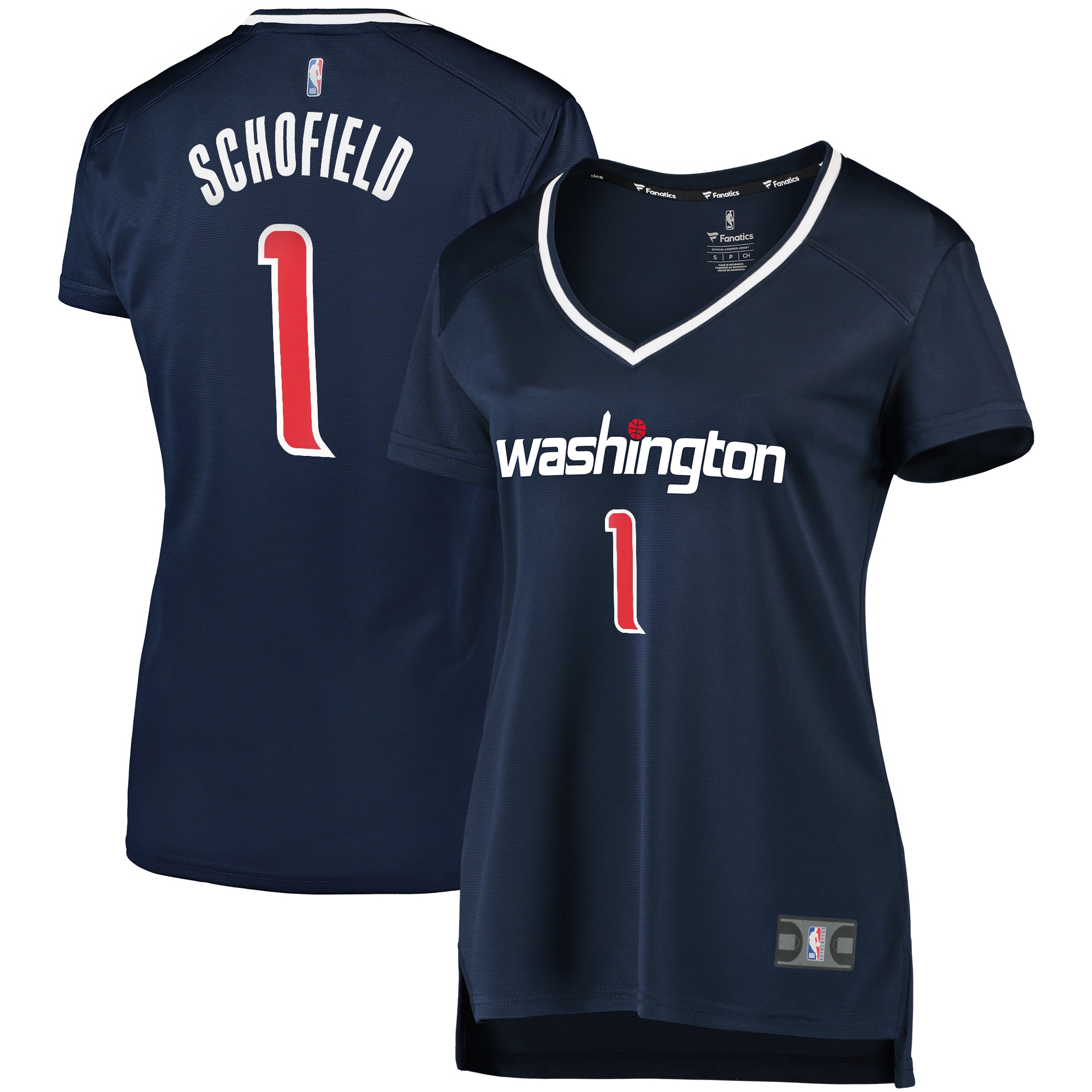 Admiral Schofield Washington Wizards Women's Fast Break Jersey Navy - Statement Edition