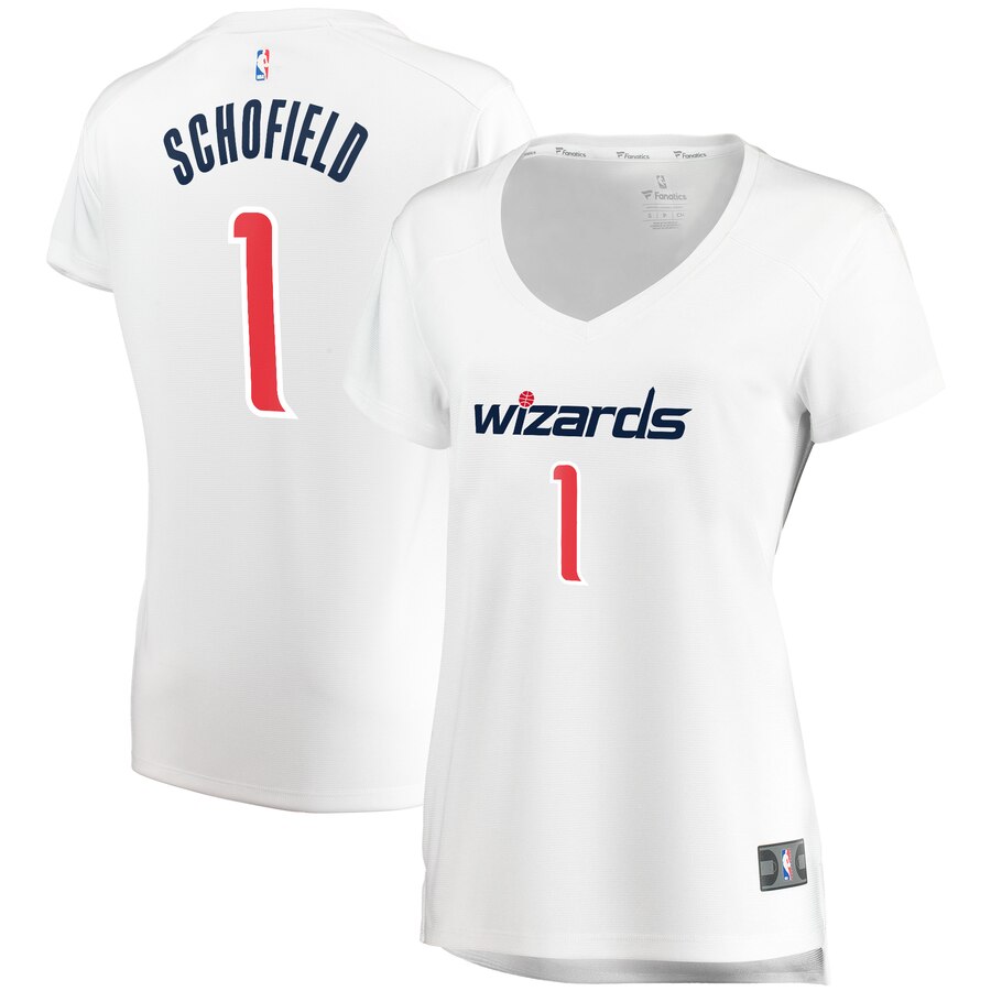 Admiral Schofield Washington Wizards Women's Fast Break Jersey White - Association Edition
