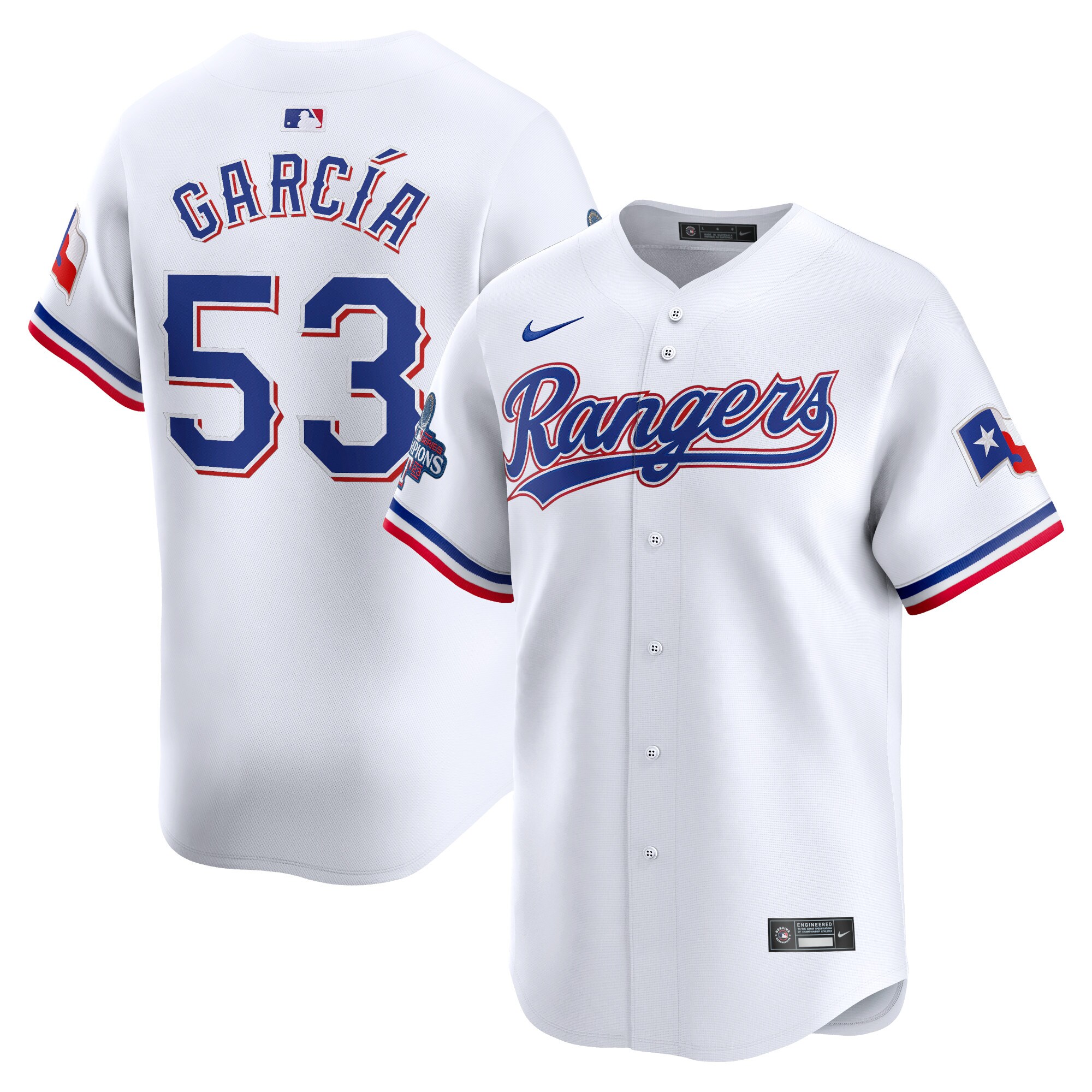 Adolis GarcÃÂÂa Texas Rangers Home 2023 World Series Champions Limited Jersey - White
