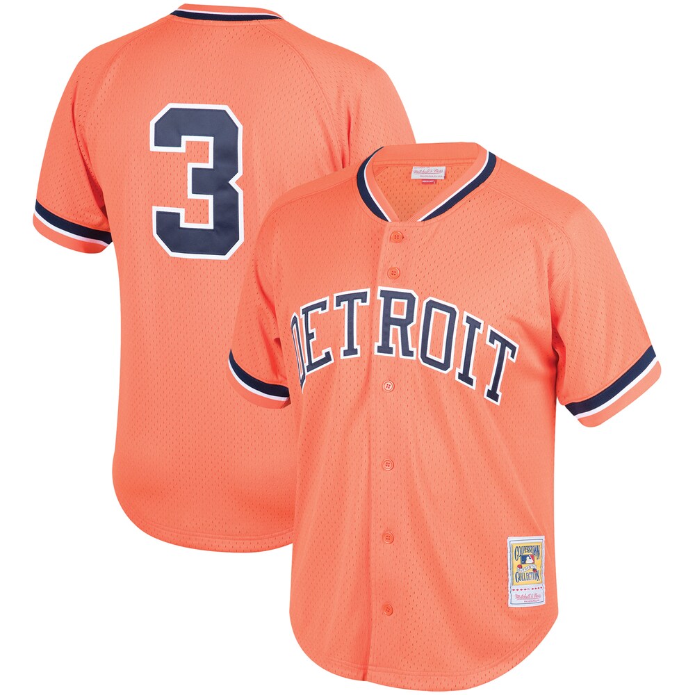 Alan Trammell Detroit Tigers Fashion Cooperstown Collection Mesh Batting Practice Jersey - Orange