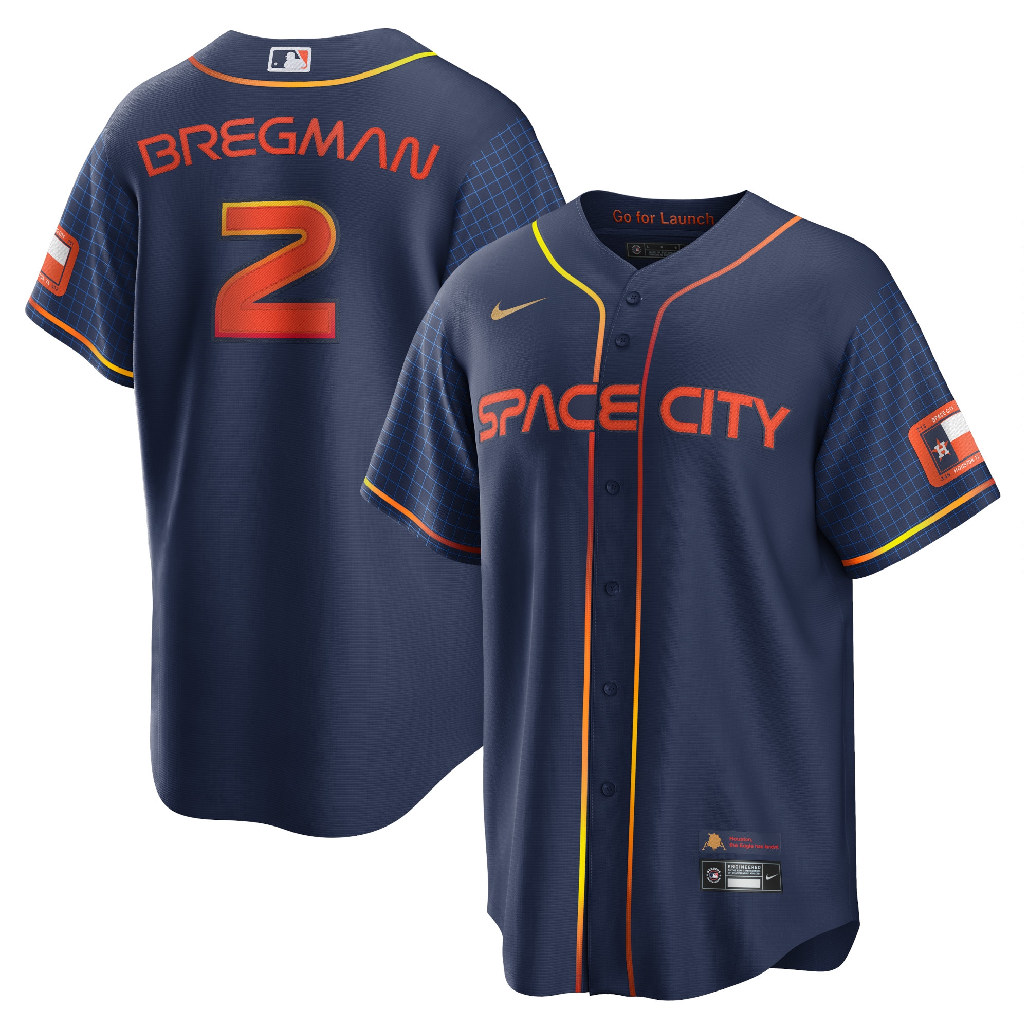 Alex Bregman Houston Astros 2022 City Connect Player Jersey - Navy