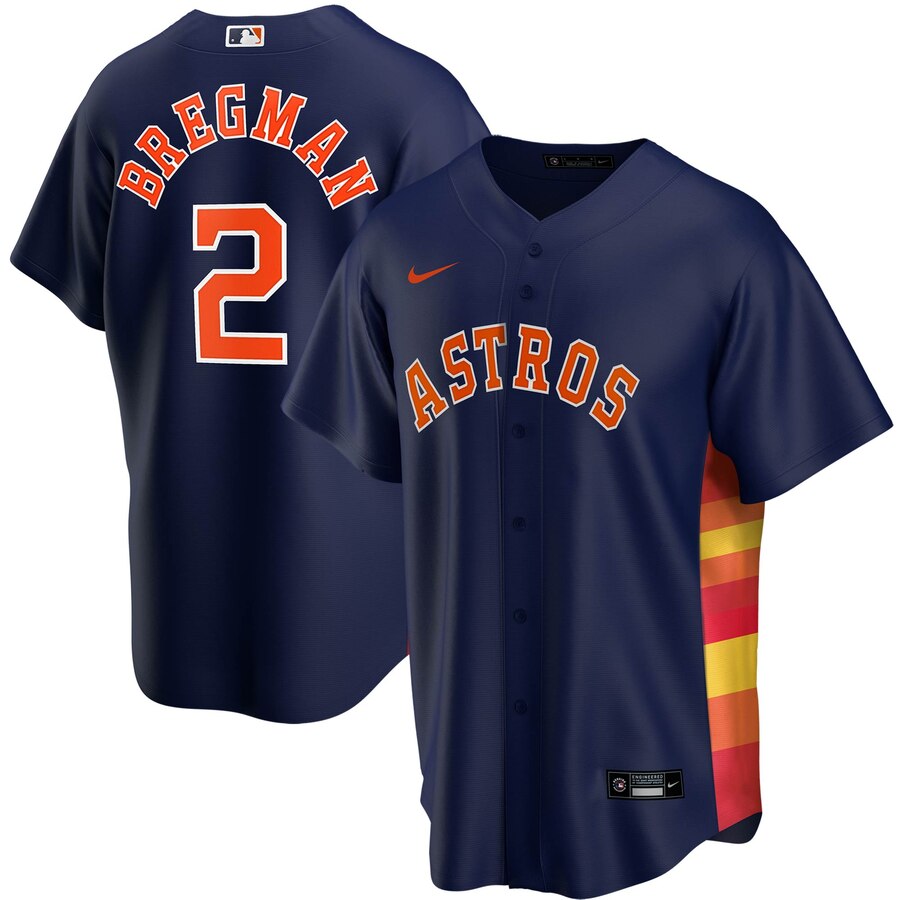 Alex Bregman Houston Astros Alternate 2020 Player Jersey Navy