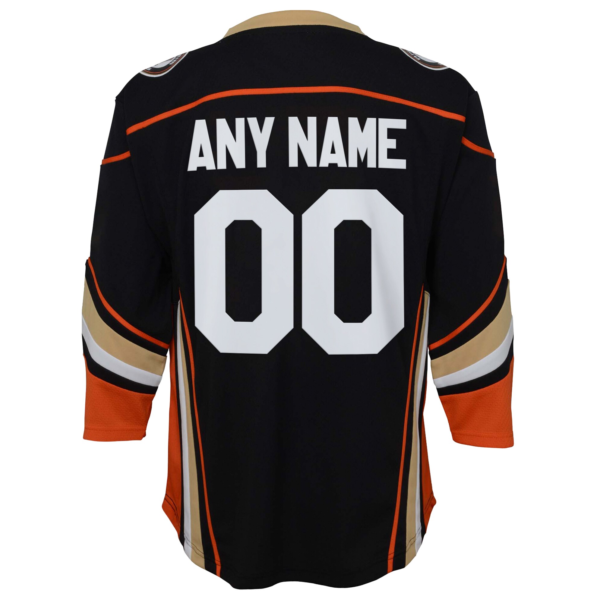Anaheim Ducks Youth Home Custom Jersey – Black