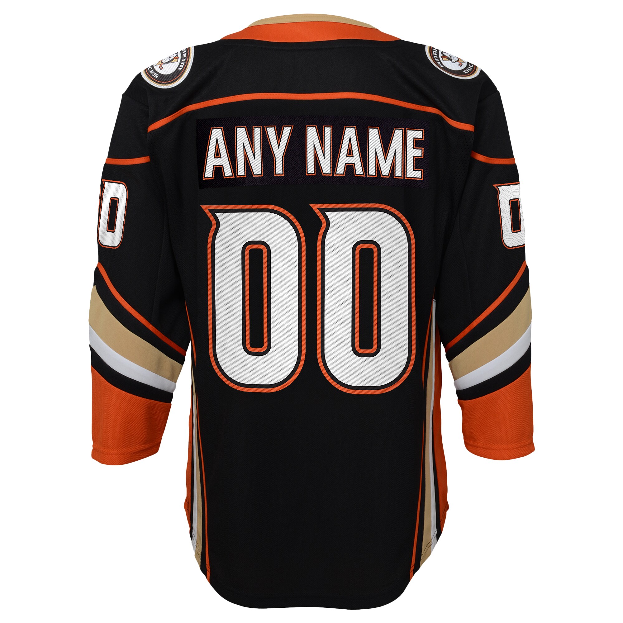 Anaheim Ducks Youth Home Premier Custom Jersey – Black