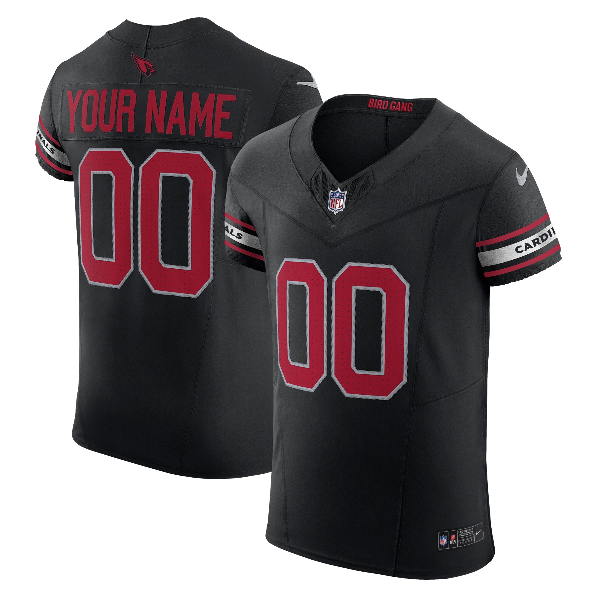 Arizona Cardinals Vapor F.u.s.e. Elite Custom Jersey - Black