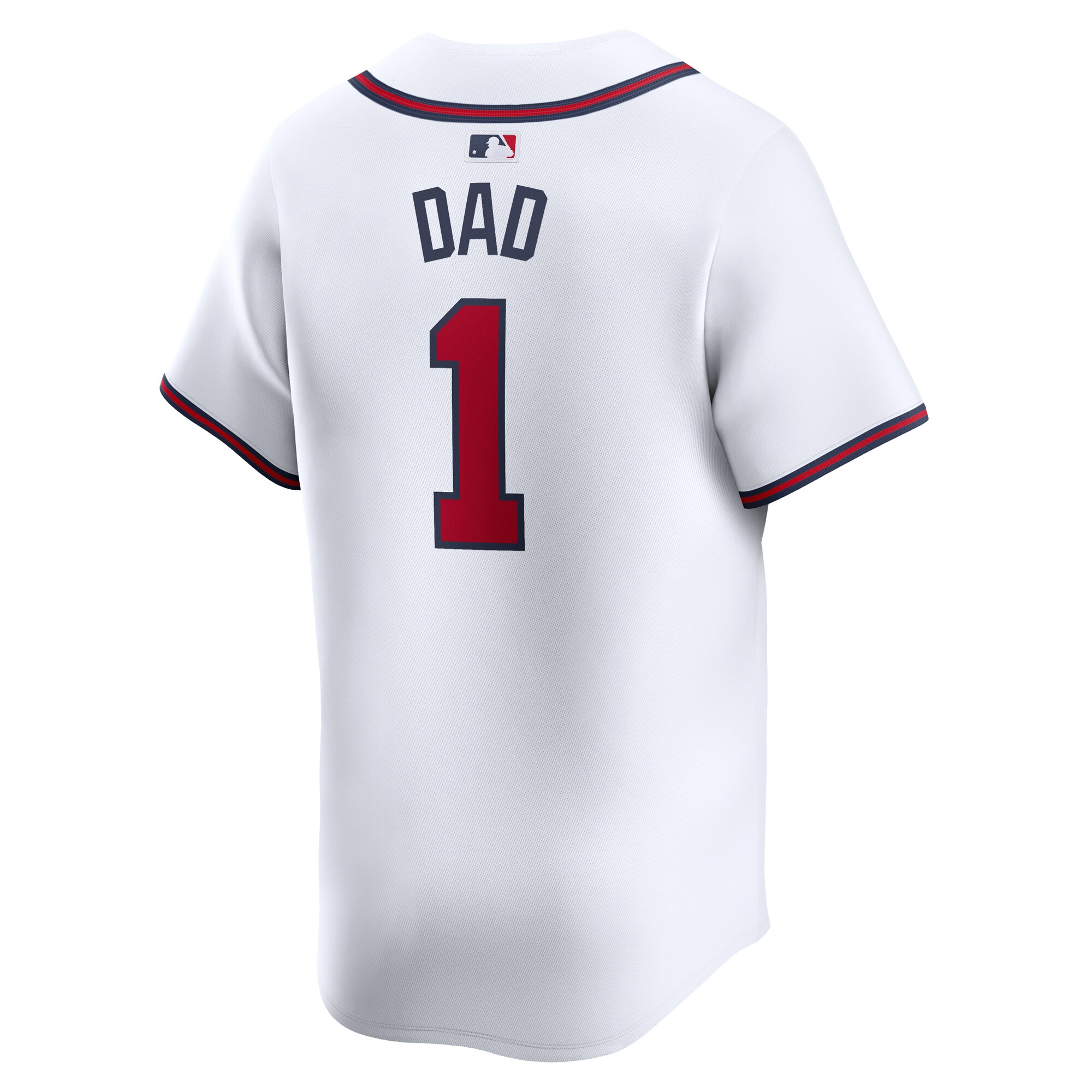 Atlanta Braves #1 Dad Home Limited Jersey – White