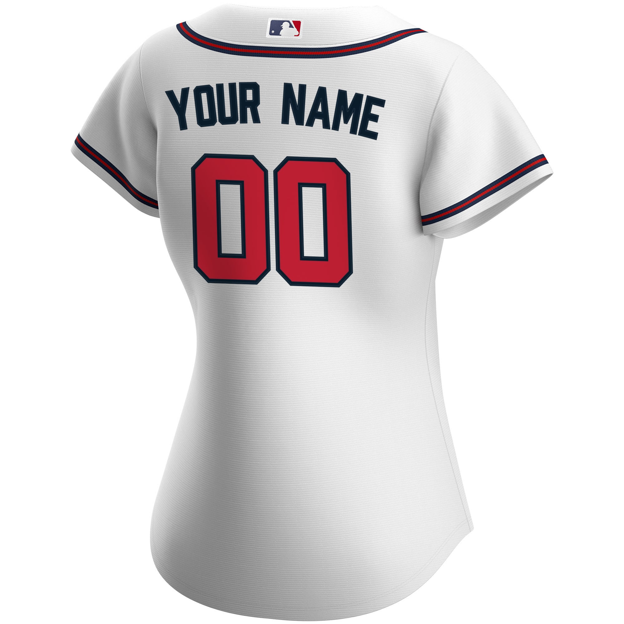 Atlanta Braves Women’s Home Custom Jersey – White