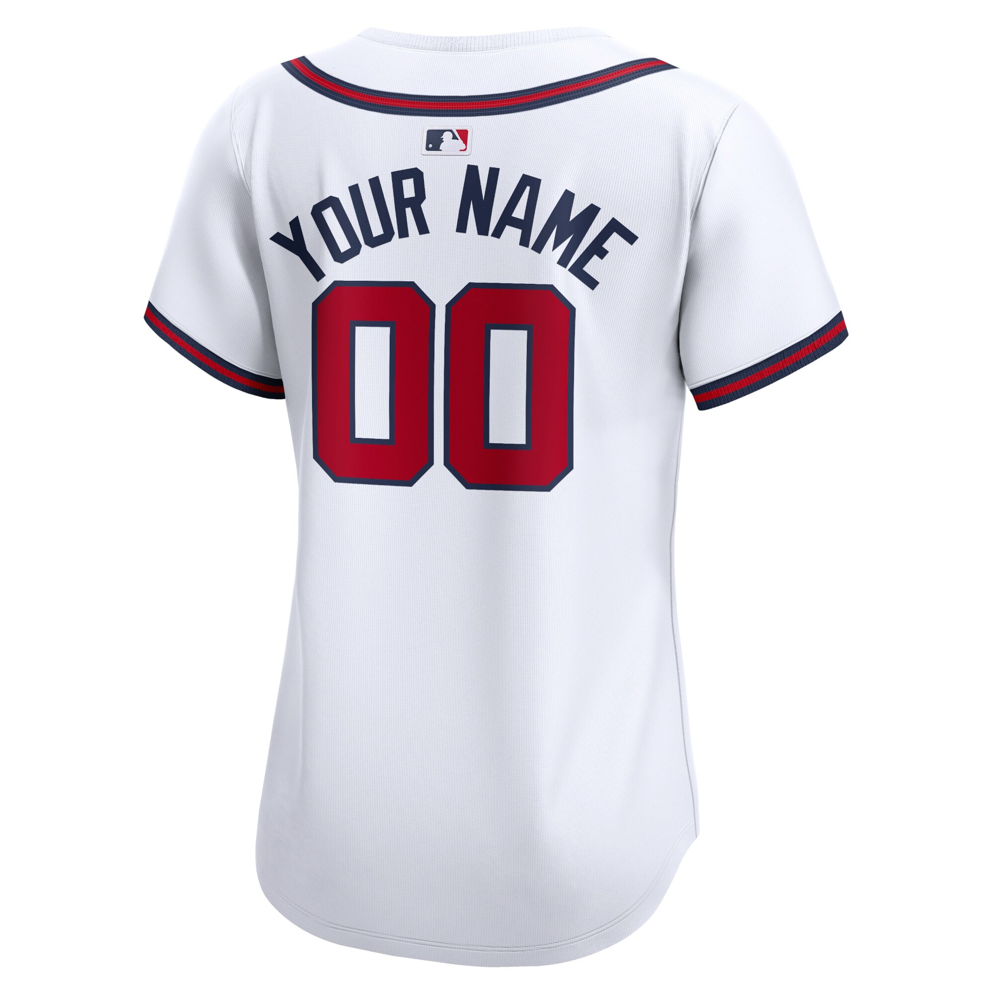 Atlanta Braves Women’s Home Limited Custom Jersey – White
