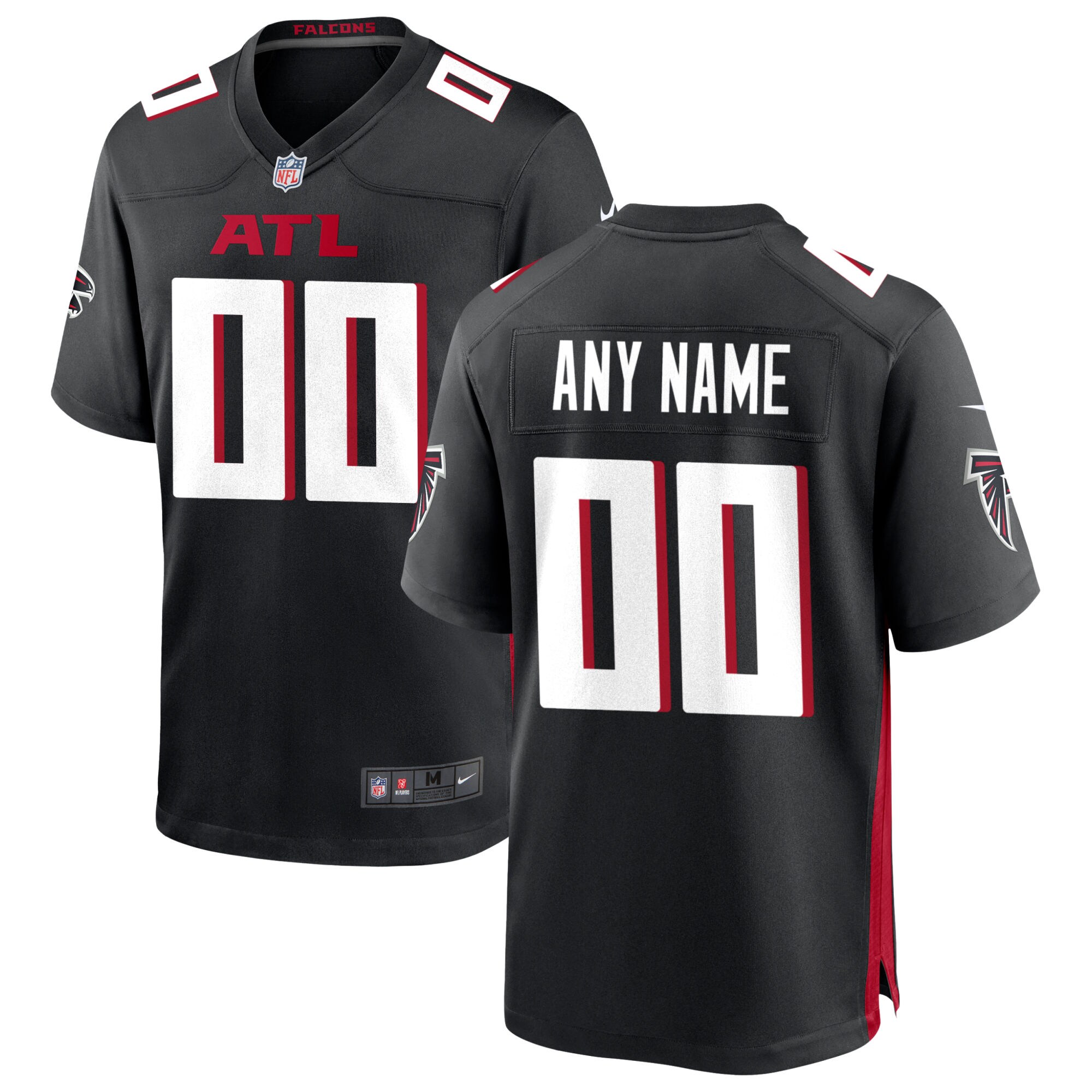 Atlanta Falcons Custom Game Jersey - Black