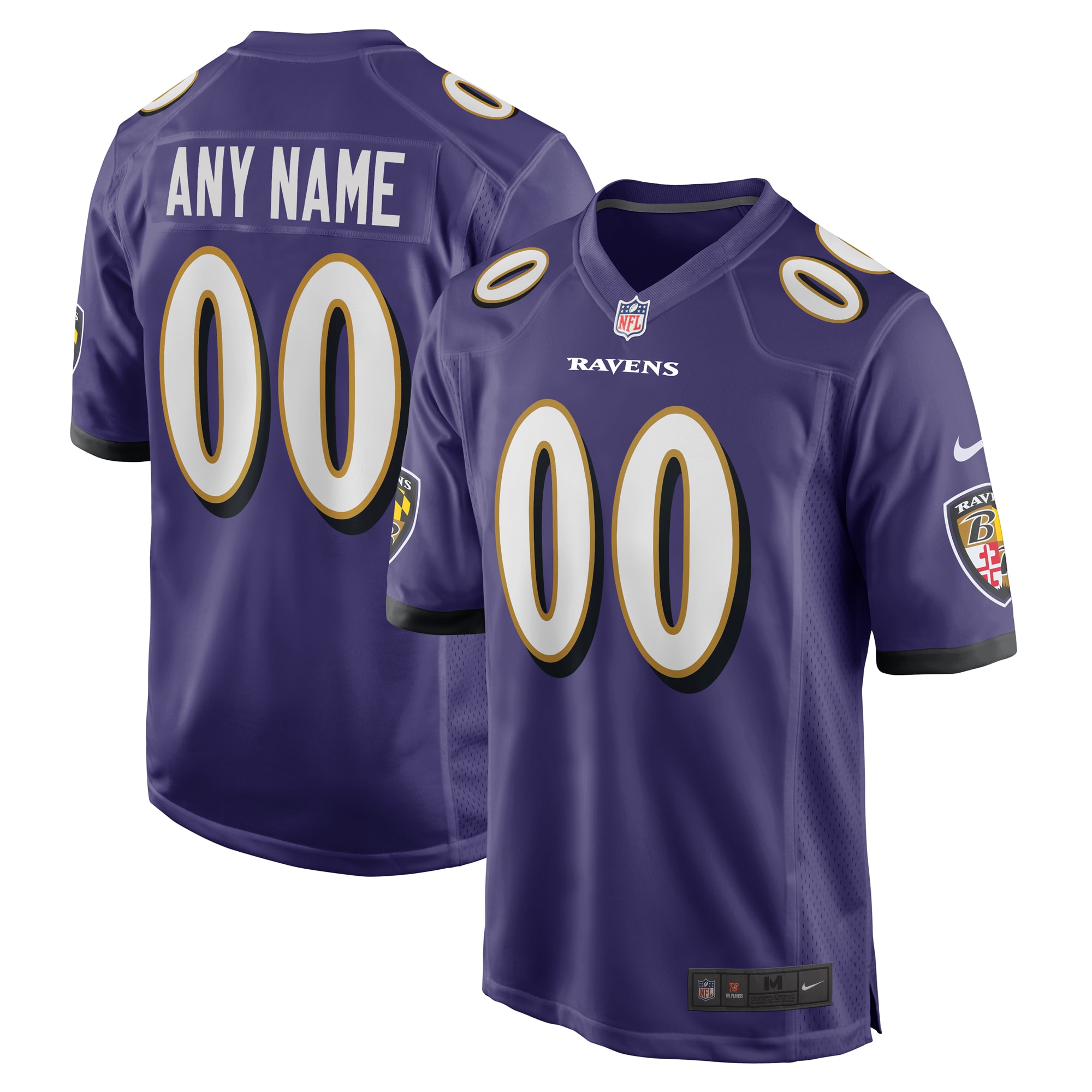 Baltimore Ravens Custom Game Jersey - Purple